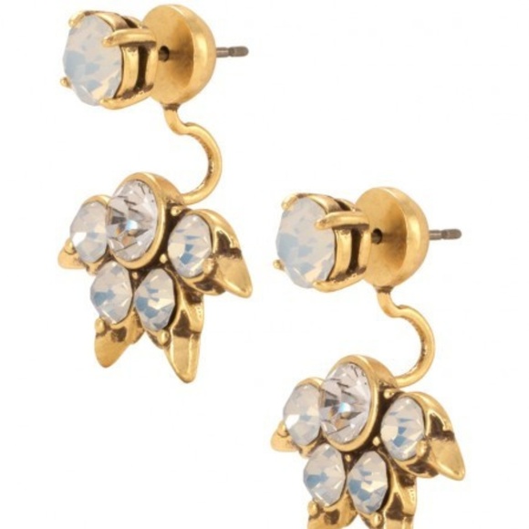 Stella Dot | Opalescent + Vintage Gold Eva Ear Jacket Earrings Stud Reti… - Picture 2 of 8